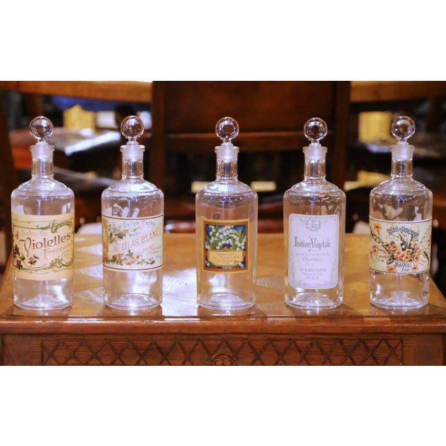 Transparent Mid-20th Century French Apothecary or Pharmacy Jars, Set of 14 For Sale - Image 8 of 13