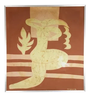 Fabric with Batik Technique by Vava Quazar, 1974