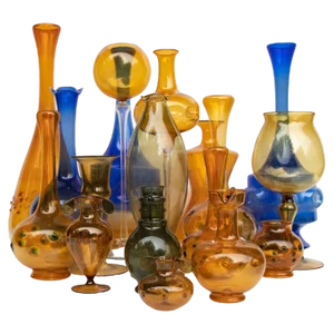 Glass Vases from Bimini, Lauscha, Set of 18