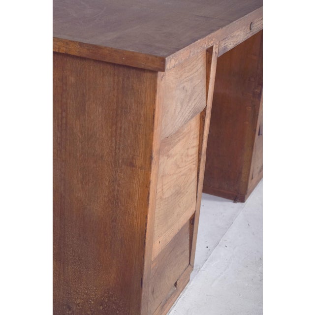 Portuguese Desk in Oak, 1950s For Sale - Image 12 of 14