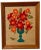 1970s Danish Fiber Scandinavian Hanging Yarn Bouquet Flowers Signed 1975 M. Cobbs Wood Frame For Sale - Image 5 of 5