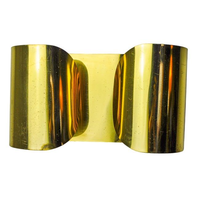 Vintage Italian Wall Lamp in Brass from Foglios, 1970 For Sale