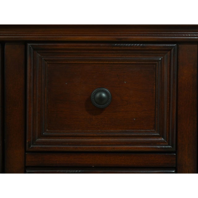 Cherry Tv Media Cabinet W. Glass Doors For Sale - Image 12 of 18
