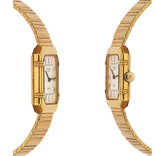 1990s 1990s Patek Philippe for Gübelin 4457/1 Double Signed 18k Gold 23mm Manual Watch For Sale - Image 5 of 18