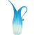 Vintage Murano Fratelli Toso Tall Opalescent Sky Blue White Fade Italian Ribbed Art Glass Pitcher Flower Vase For Sale - Image 10 of 10