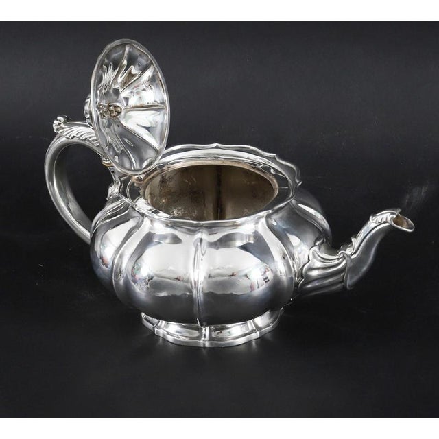 This is an exceptional and very rare antique english george iv sterling silver teapot by the world-famous silversmith,...