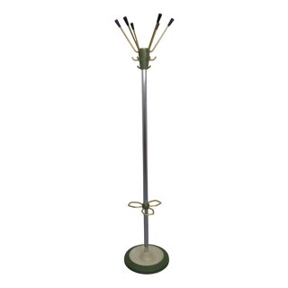 Brass & Steel Coat Rack, Germany, 1960s For Sale