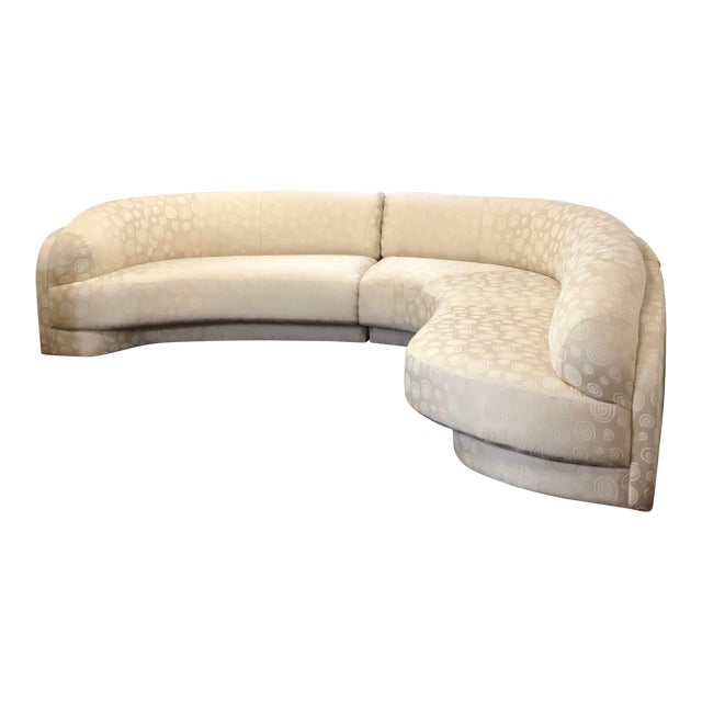 1980s Vintage Vladimir Kagan 3 Piece Curved Sectional Sofa ...