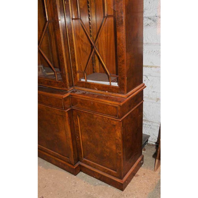 Victorian Walnut Breakfront Bookcase For Sale - Image 15 of 18