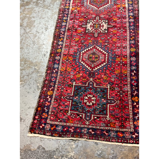 3ft 1in × 10ft 10in Karajeh Heriz Persian Rug, Circa 1930's For Sale - Image 9 of 12