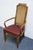 Drexel Heritage Solid Pecan Italian Style Cane Back Dining Arm Chair For Sale - Image 9 of 10