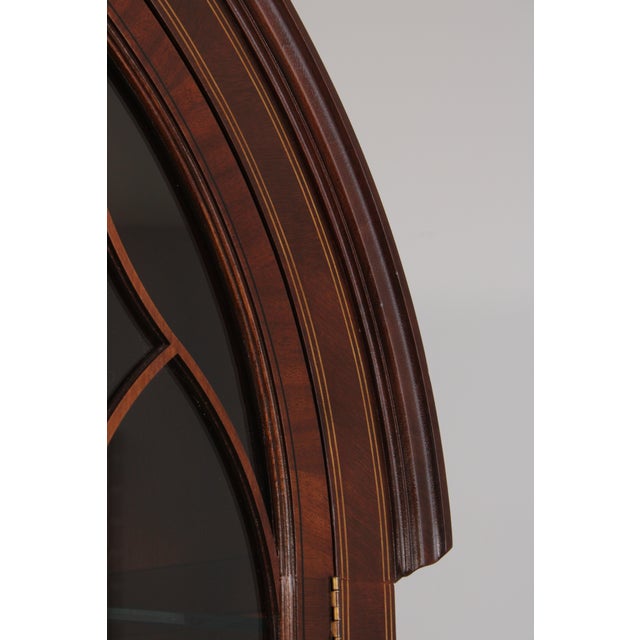 Baker Dome Top Mahogany Historic Charleston China Cabinet For Sale - Image 16 of 17