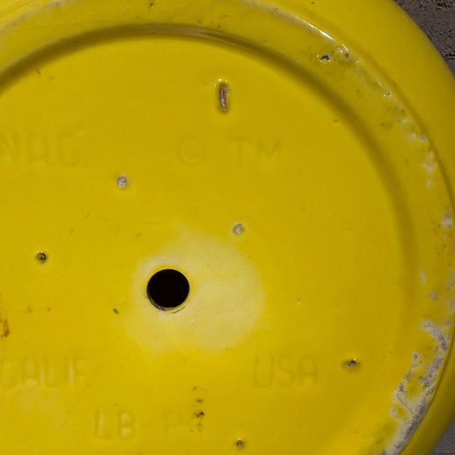 Vintage Mid-Century Modern "Ufo" Style Yellow Ceramic Bowl Planter For Sale - Image 13 of 14