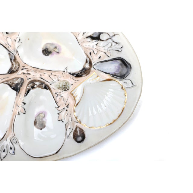 Antique Union Porcelain Works Marine Themed Oyster Plate For Sale - Image 10 of 11