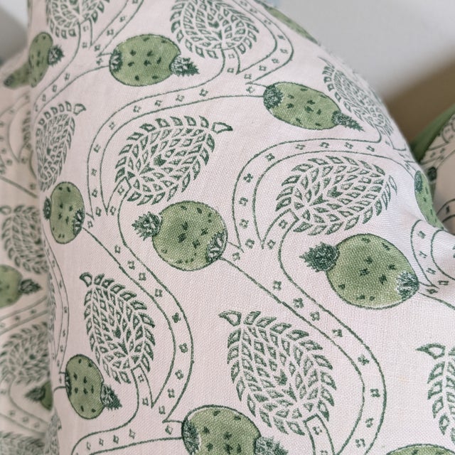 Textile Colefax & Fowler 22" Ashmead Pillows in Leaf For Sale - Image 7 of 7