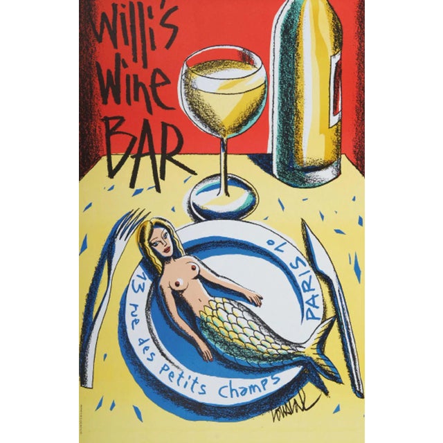 2004 Jacques Loustal Willi's Wine Bar Poster Chairish