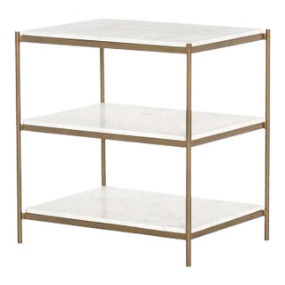 Four Hands Felix Nightstand, Antique Brass For Sale