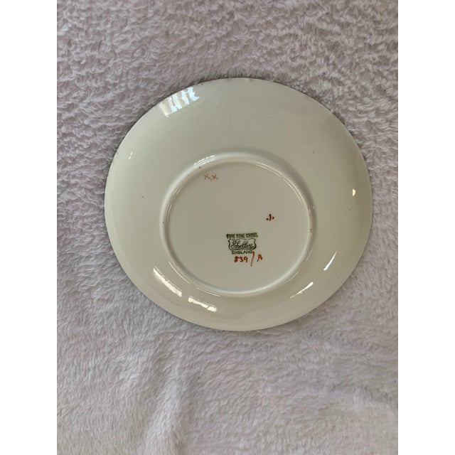 1960s Shelley English Heather Tea Cup and Saucer - 2 Pieces For Sale - Image 9 of 11