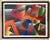 iAn abstract, cubist-style painting featuring a dynamic interplay of overlapping geometric shapes. The composition...