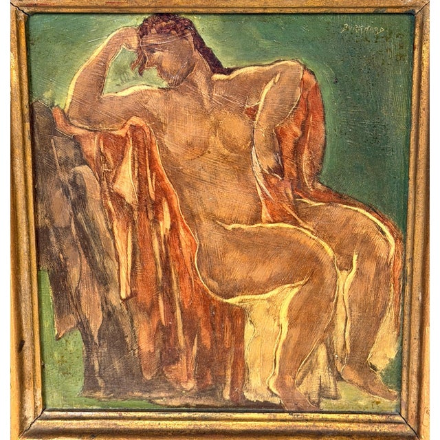 Henri Burkhard (American, 1892–1956) — Nude, Oil on Masonite For Sale - Image 14 of 15