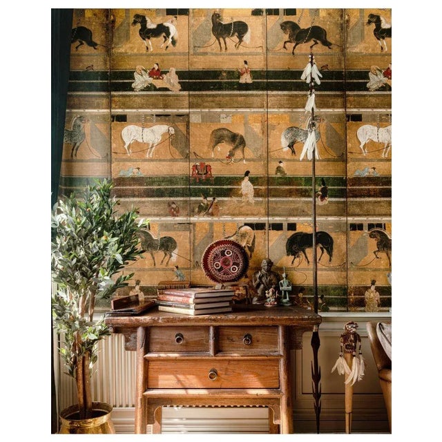Mind the Gap Horse Stable Wallpaper | Chairish