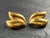Contemporary Vintage 1980s Double-Leaf Earrings in Gold Tone, A Pair For Sale - Image 3 of 4