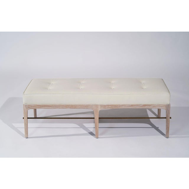 Mid-Century Modern Carlos Solano-Granda Linear Bench in Limed Oak and Bronze Series 60 For Sale - Image 3 of 18