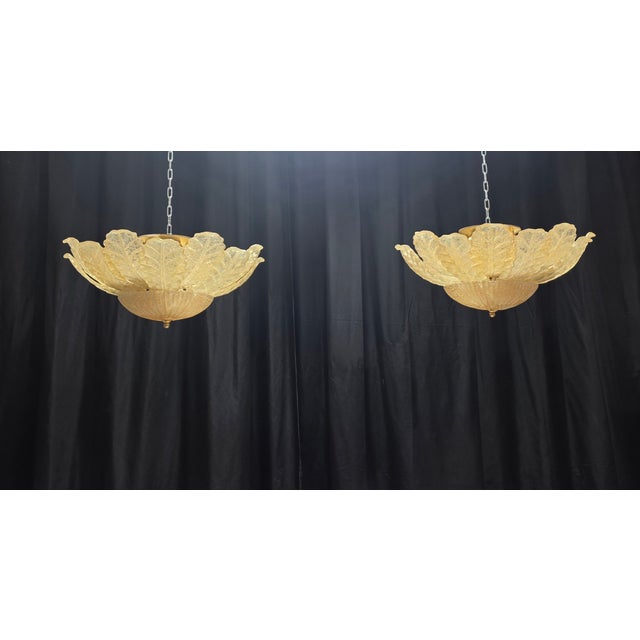 Murano Ceiling Lights, 1980s, Set of 2 For Sale - Image 9 of 9