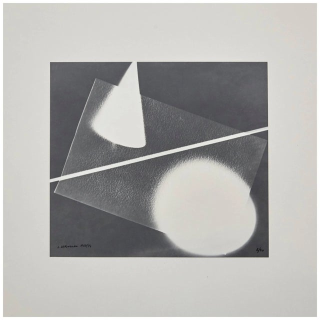 Photography by Luigi Veronesi in 1937. Gelatin silver bromide print from the original negative in 1974. Measures: 21 x 23...