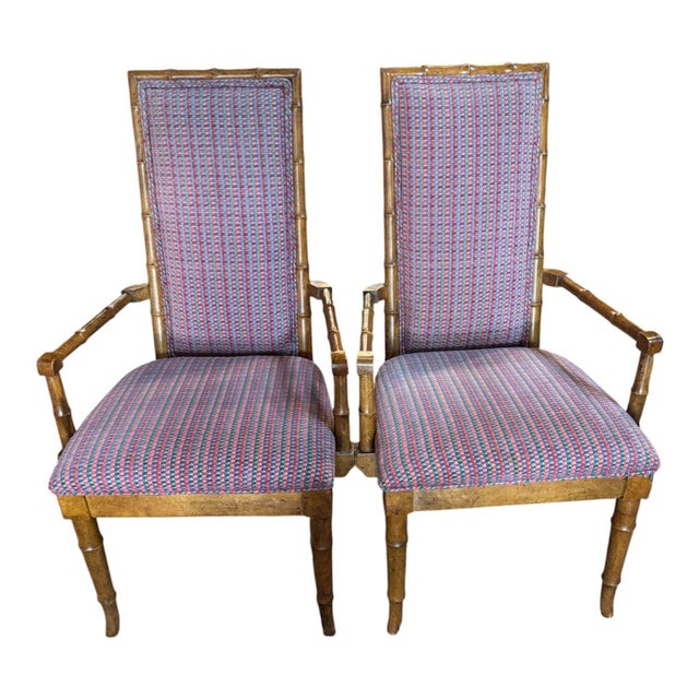 Mid-Century Faux Bamboo/Rattan Dining Set For Sale - Image 15 of 18