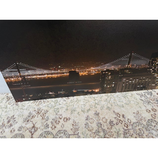 San Francisco Transamerica + Bay Bridge Stretch Canvas Photograph For Sale - Image 10 of 12