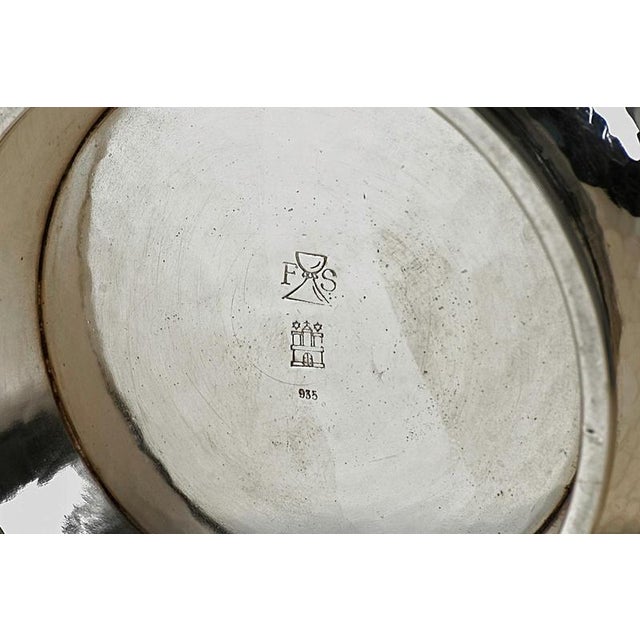 Metal Hand-Crafted Silver Can, 1940s For Sale - Image 7 of 12