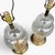 Vintage Ethan Allen Clear Glass Ginger Jar Lamps - Bubble Glass Peleguso - a Pair For Sale - Image 6 of 10
