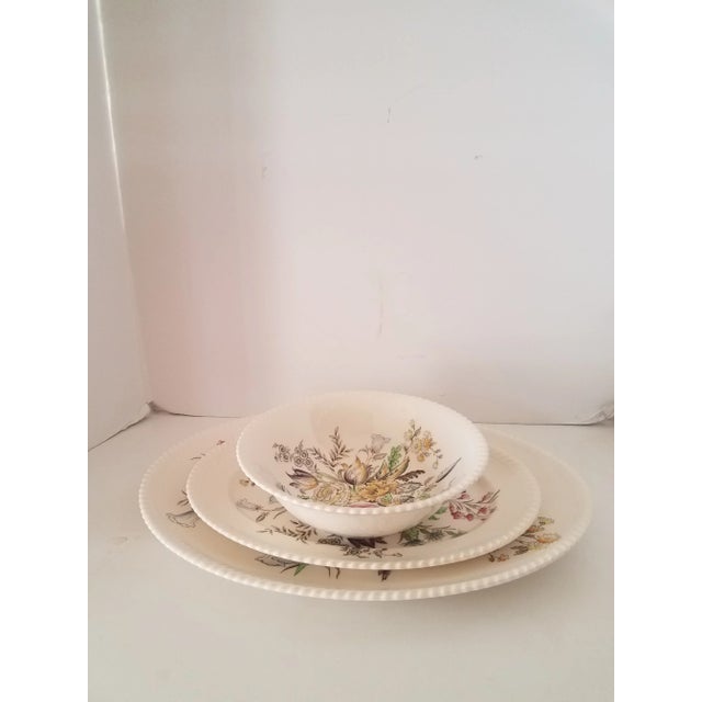 Vintage Johnson Bros. Windsor ware porcelain "Garden Bouquet" pattern from England. The pattern on this 3 piece serve ware...