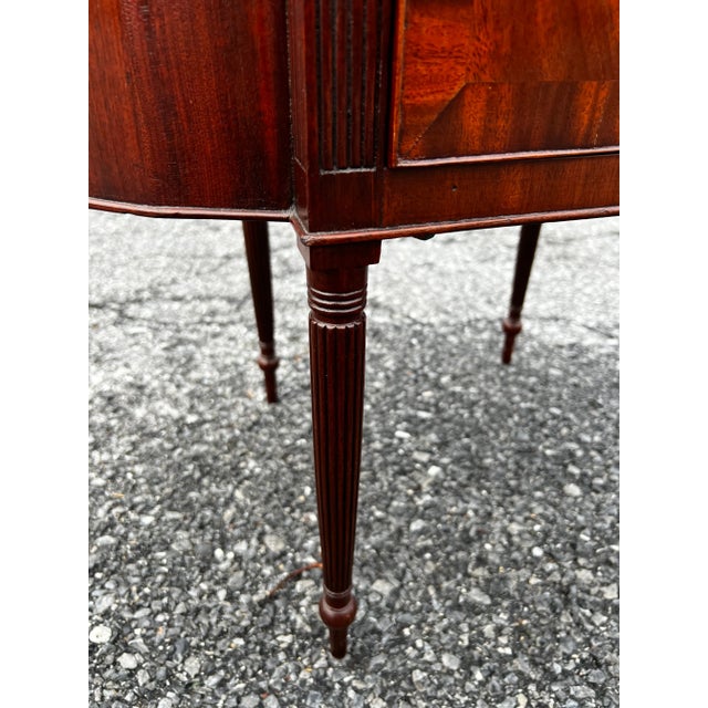 A Very Nice Antique Sheraton Astragal End, Lift Lid Sewing Stand, Philadelphia, Circa 1810's Most likely made in a...