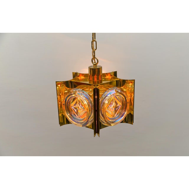 Iridescent Glass Ceiling Lamp, Germany, 1960s For Sale - Image 6 of 13