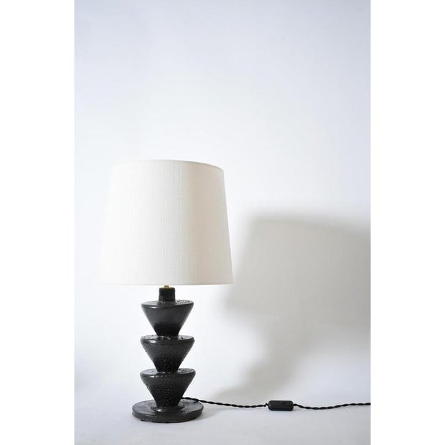 "Nizwa" large 33cm black ceramic table lamp, Barracuda Edition. Height: 33 cm - 12.99 in Diameter: 14 cm - 5.51 in Height...