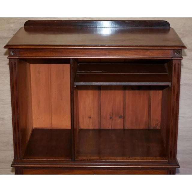 Antique Victorian Hardwood Military Campaign Drinks Cabinet or Tv Stand For Sale - Image 9 of 18