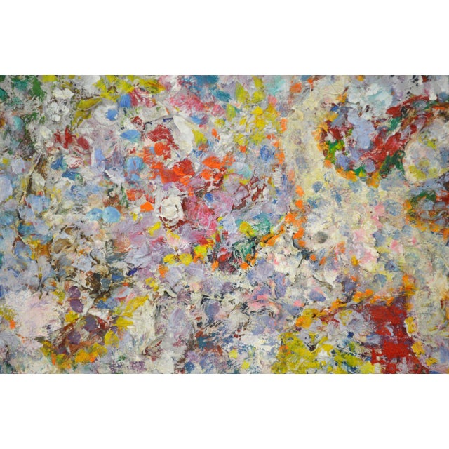 John Hansegger (NY/Swiss 1908-1989). A well done abstract "splatter" type painting. The work may appear to be related to...