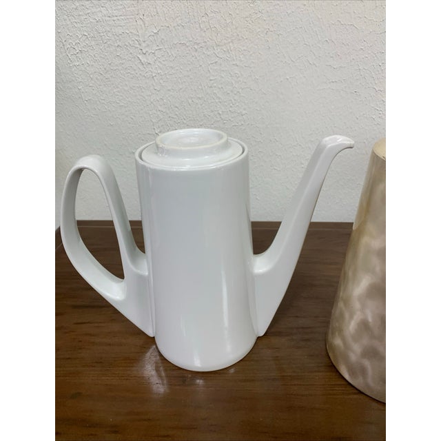 Mid-Century Modern Bauscher Weiden Germany Bavaria Porcelain Insulated Jug Coffee/Tea Pot For Sale - Image 4 of 11