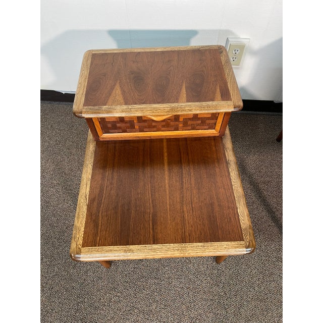 Mid 20th Century Lane Furniture Pair of Two Tier Perception End Tables