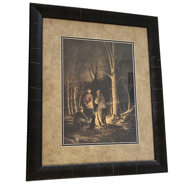 Vintage framed print titled Carbide Time by American commercial artist Paul W. Cupp (1926–2008), dated 1972. The...