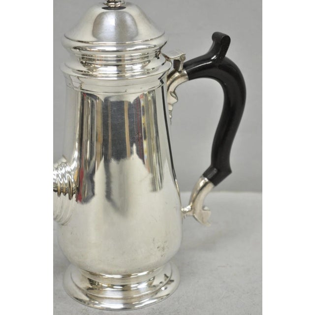 Metal Antique Leonard Art Deco Silver Plated Teapot Coffee Pot W/ Celluloid Handle For Sale - Image 7 of 11
