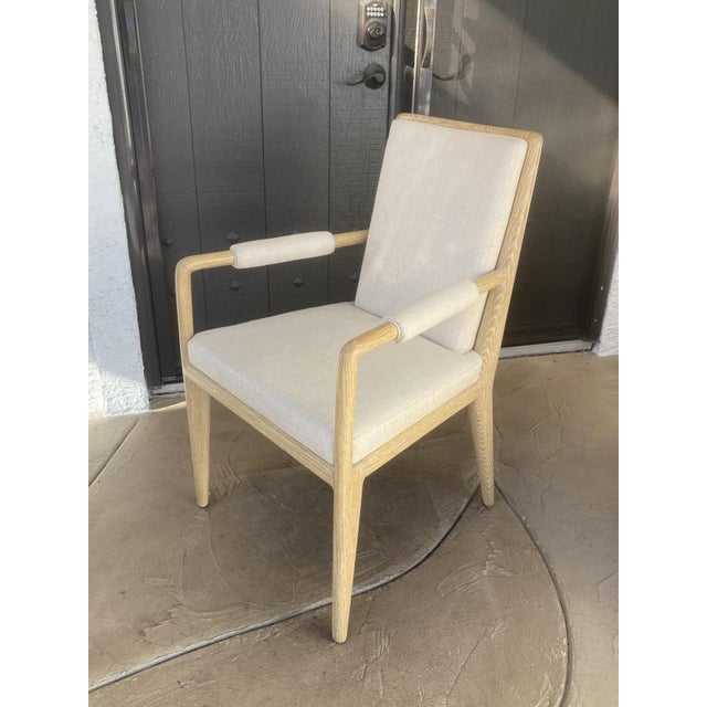 Wood Michael Berman Ltd. "Futura" Armchair in Cerused Oak For Sale - Image 7 of 11