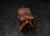 Moroccan Camel Saddle Stool in Stained Wood with Brass and Leather, 1980s For Sale - Image 4 of 18