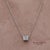 Silver 18k(750) White Gold Natural Diamond Square Box Shape Pendant Necklace With Chain For Sale - Image 8 of 11