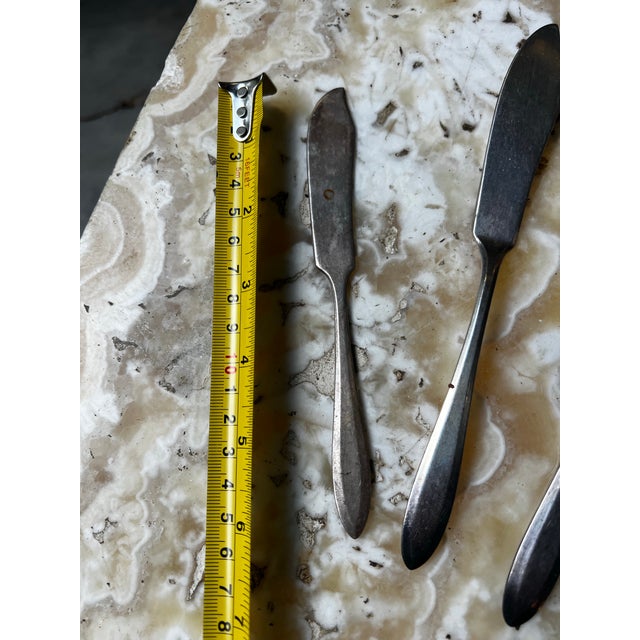1970s Vintage Mid-Century Modern Butter Knives - Set of 6 For Sale - Image 5 of 5