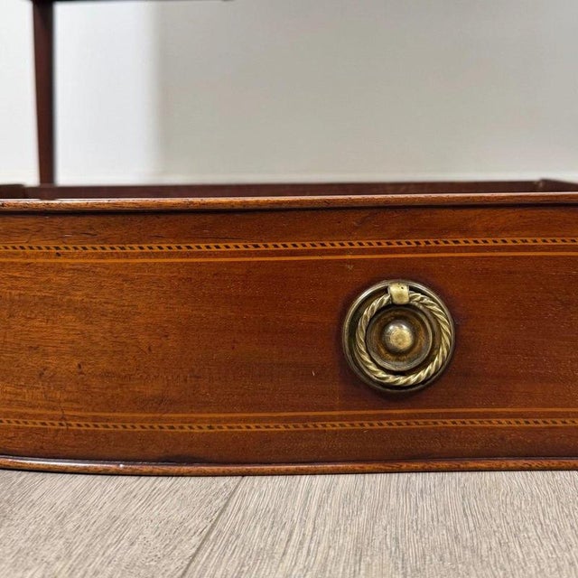 20th Century English Inlaid Mahogany Sideboard with Brass Gallery For Sale - Image 10 of 13