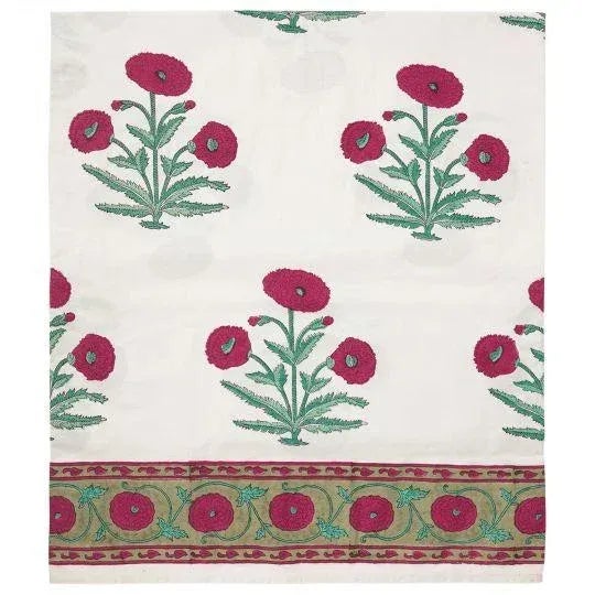 Contemporary Poppy Twin-XL Magenta Flat Sheet For Sale - Image 3 of 4