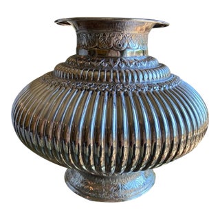 Large Neoclassical Silver Vase From Colombia For Sale